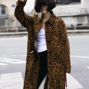 NWOT - ZARA ZW Collection - Animal Print Trench - Size XS/S